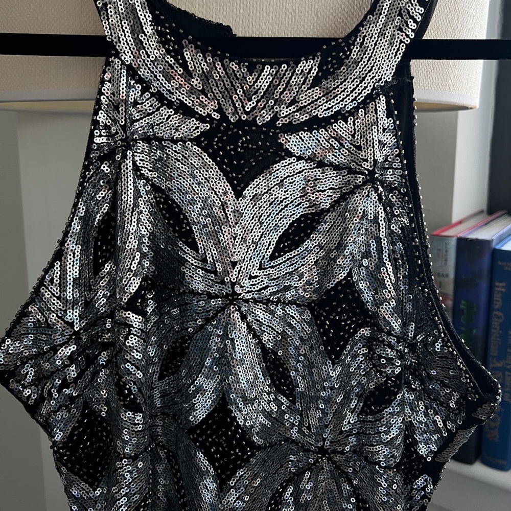NWT 1920s glamorous fully sequined cocktail Gatsby party dress | XS